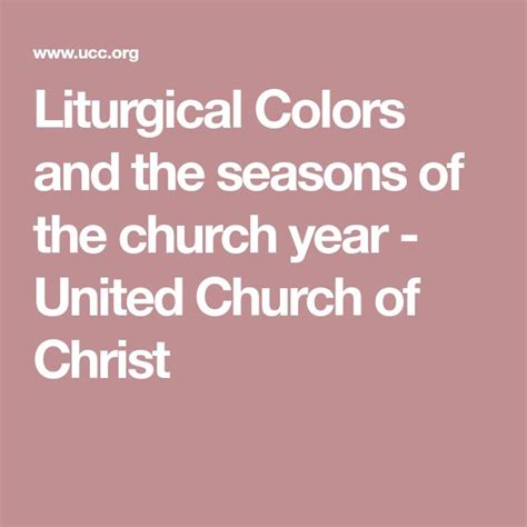 2014 Liturgical Colors United Church Of Christ Ebook Reader